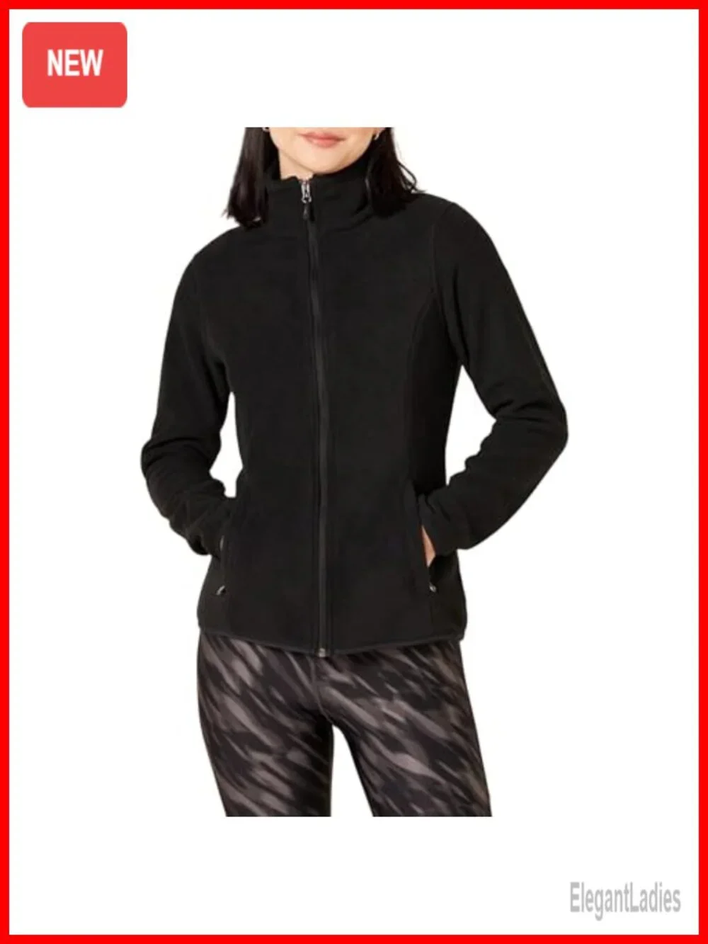 Women's Classic-Fit Full-Zip Polar Soft Fleece Jacket with Cuffs